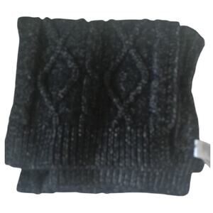 Old Navy Chunky Knit Scarf Charcoal OS 10" x 78"